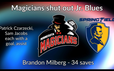 Milberg, Magicians shut out Blues to split weekend series