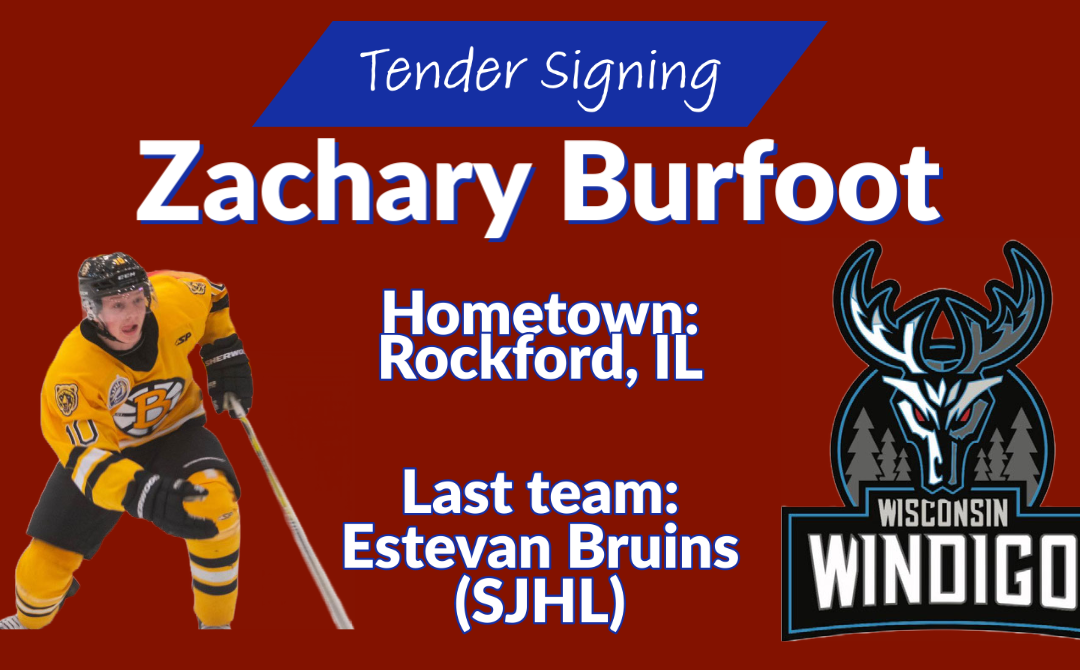 Zach Burfoot signs tender with Windigo