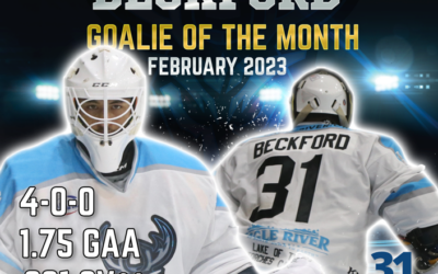 Windigo Sweep Springfield – Max Beckford Named True Hockey NAHL Goalie of the Month for February
